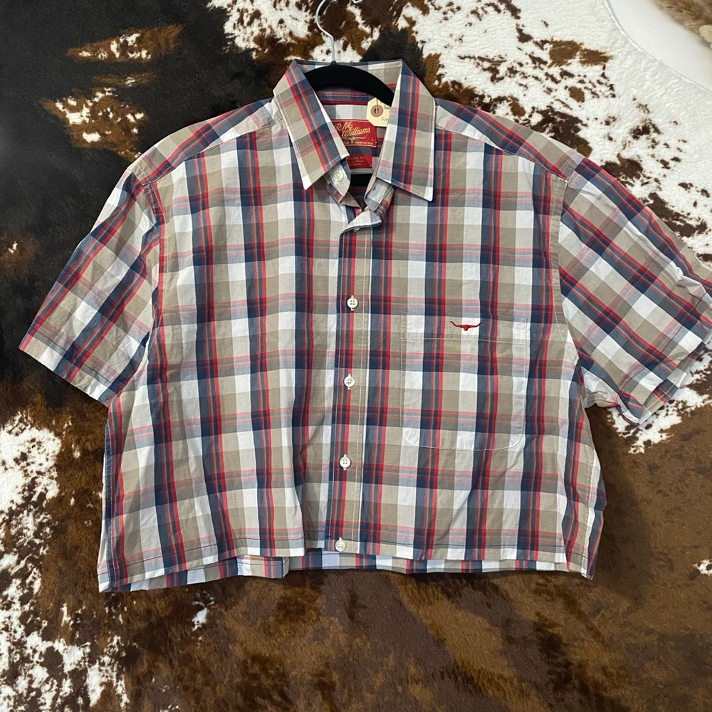 Vintage Bush Outfitters Plaid Rework Crop
